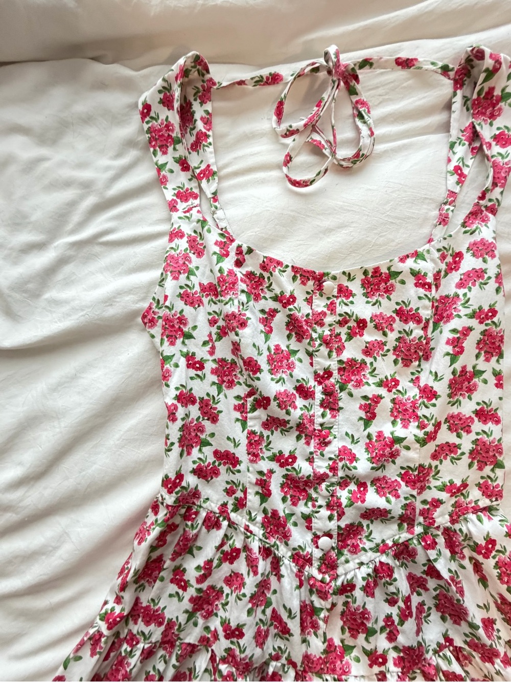 Floral Cottagecore Tie-Back Romper